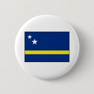 Chapa Redonda De 5 Cm Curaçao - bandera de Curacaoan