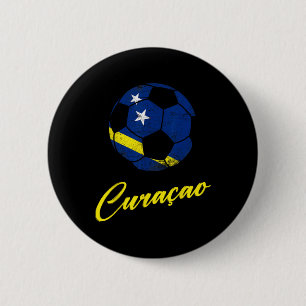 Chapa Redonda De 5 Cm Curacao Soccer Ll,curacao,bandera De Curacao,curac