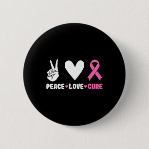 Chapa Redonda De 5 Cm Cure Love Cure Pink Ribbon Sensibilización sobre e