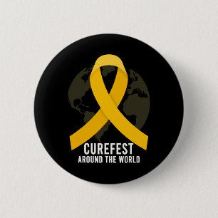Chapa Redonda De 5 Cm Curefest alrededor del mundo Conciencia del cáncer