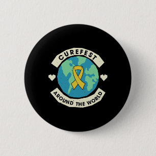 Chapa Redonda De 5 Cm Curefest Alrededor Del Mundo El Awarene Del Cáncer