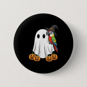 Chapa Redonda De 5 Cm Curiosa calabaza de loro fantasma Halloween niños 