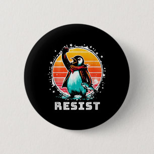 Chapa Redonda De 5 Cm Curiosa camiseta resistente a los pingüinos en pro