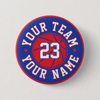 Chapa Redonda De 5 Cm Custom Basketball Player Button