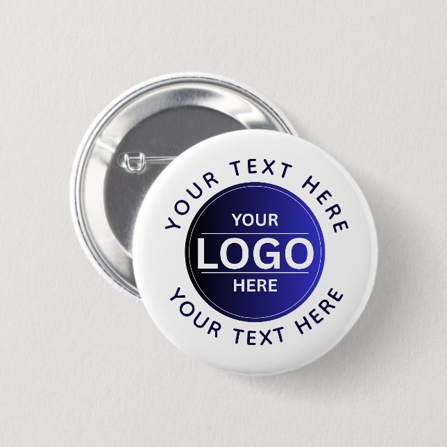 Chapa Redonda De 5 Cm Custom Business Brand Logo (Anverso y reverso)