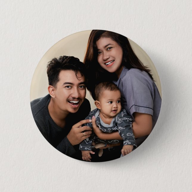 Chapa Redonda De 5 Cm Custom Photo Personalized (Anverso)