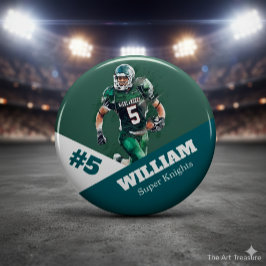 Chapa Redonda De 5 Cm Custom photo sports button / pin football