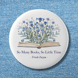 Chapa Redonda De 5 Cm Custom Quote Blue Wildflowers Grow From Book