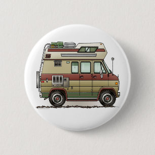 Chapa Redonda De 5 Cm Custom Van Camper RV Button
