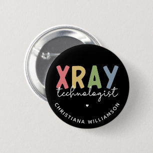 Chapa Redonda De 5 Cm Custom Xray Technologist X-ray Tech Gifts