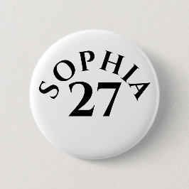 Chapa Redonda De 5 Cm Customized Name and Number