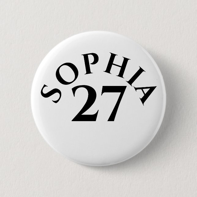 Chapa Redonda De 5 Cm Customized Name and Number (Anverso)