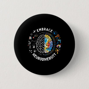 Chapa Redonda De 5 Cm Cute Abrazo Neurodiversidad Autismo Conciencia Asd