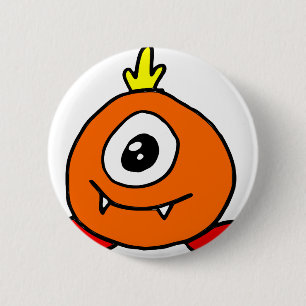 Chapa Redonda De 5 Cm Cute Alien