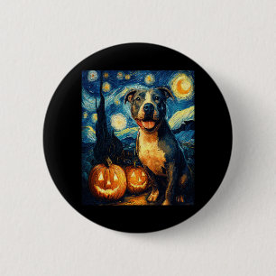 Chapa Redonda De 5 Cm Cute American Staffordshire Terrier Dog Halloween