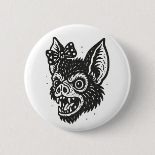 Chapa Redonda De 5 Cm Cute Bat