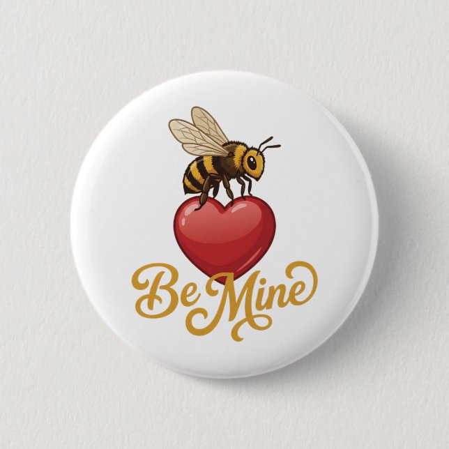 Chapa Redonda De 5 Cm Cute Be Mine Honeycomb  (Anverso)