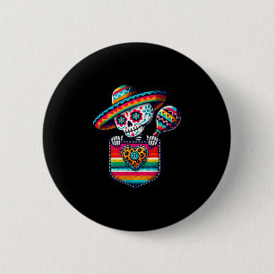 Chapa Redonda De 5 Cm Cute Cactus Manta Bolsillo Serape Cinco De Mayo Me