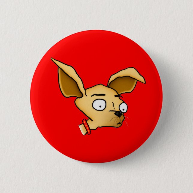 Chapa Redonda De 5 Cm Cute Chihuahua (Anverso)