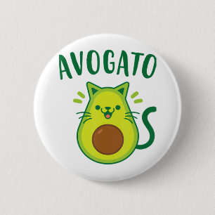 Chapa Redonda De 5 Cm Cute Cinco de Mayo Avogato Aguacate Gato Funny Agu
