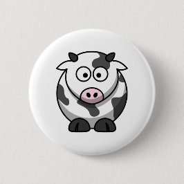 Chapa Redonda De 5 Cm Cute Cow