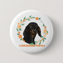 Chapa Redonda De 5 Cm Cute Dachshund - Dachshund Mama