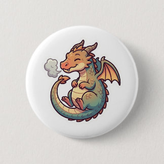 Chapa Redonda De 5 Cm Cute Dragon Zodiac