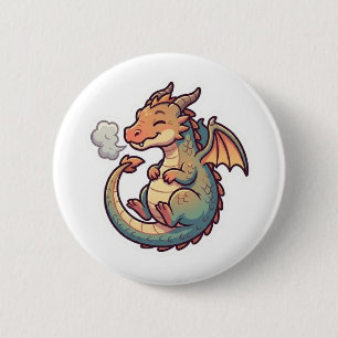 Chapa Redonda De 5 Cm Cute Dragon Zodiaco