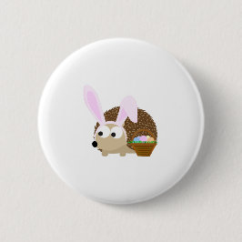 Chapa Redonda De 5 Cm Cute Easter Hedgehog