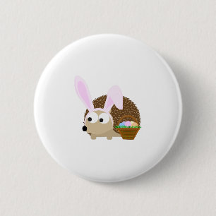 Chapa Redonda De 5 Cm Cute Easter Hedgehog