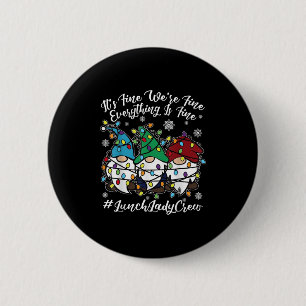 Chapa Redonda De 5 Cm Cute Gnomes Todo Es Un Buen Navidad Lad