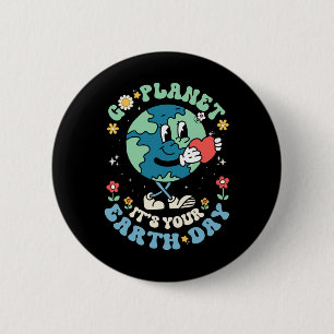 Chapa Redonda De 5 Cm Cute Go Planet Es Tu Tierra Día 2025 Profesora