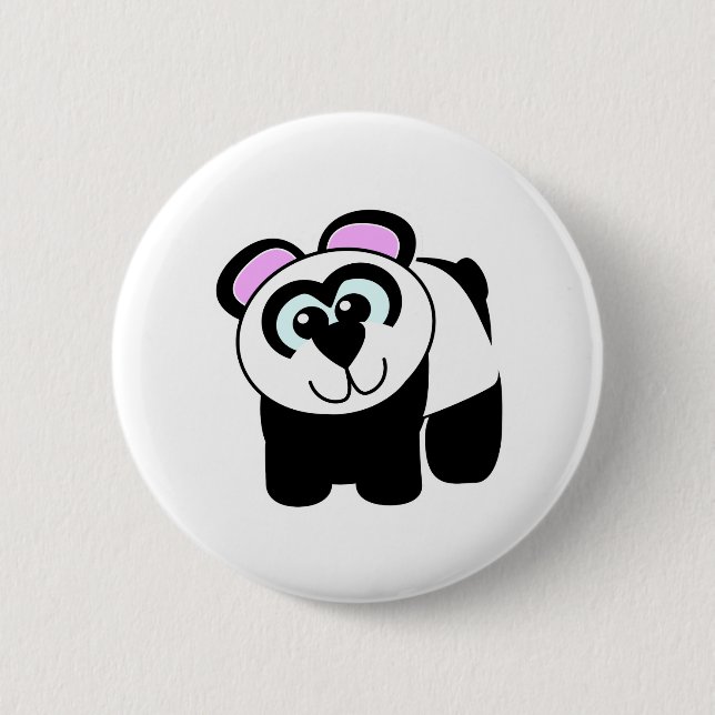 Chapa Redonda De 5 Cm Cute Goofkins panda (Anverso)