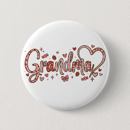 Chapa Redonda De 5 Cm Cute Grandma Button