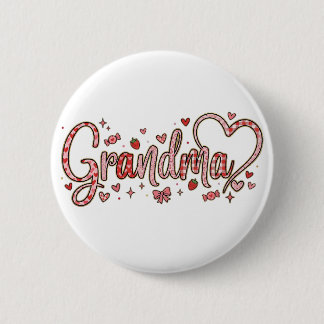 Chapa Redonda De 5 Cm Cute Grandma Button