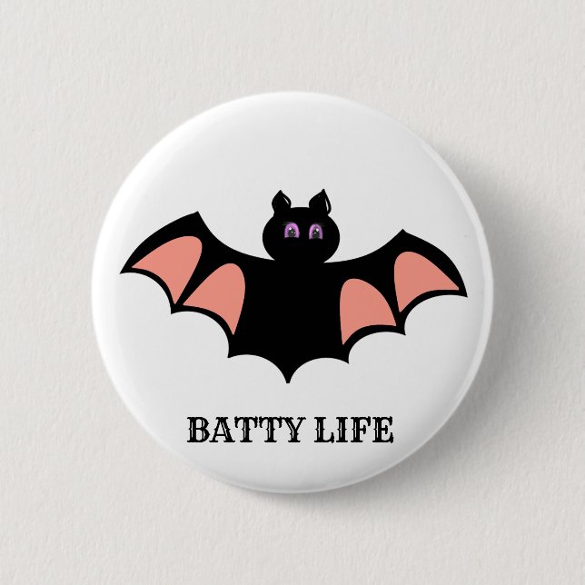 Chapa Redonda De 5 Cm Cute Halloween Bat (Anverso)