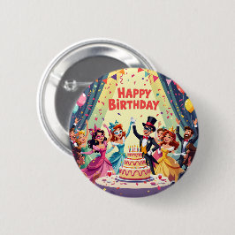 Chapa Redonda De 5 Cm Cute Happy Birthday masquerade theme
