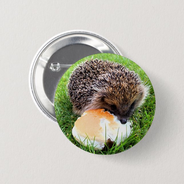 CHAPA REDONDA DE 5 CM CUTE HEDGEHOG (Anverso y reverso)