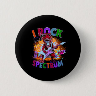 Chapa Redonda De 5 Cm Cute I Rock The Spectrum Autism Mother Motivó A