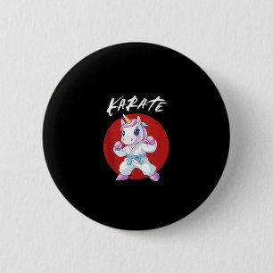 Chapa Redonda De 5 Cm Cute Karate Unicorn Tank Top