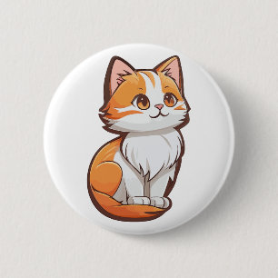 Chapa Redonda De 5 Cm Cute Kawaii Kitten