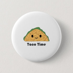 Chapa Redonda De 5 Cm Cute Kawaii Taco Time Taco