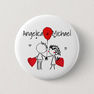 Chapa Redonda De 5 Cm Cute, Kiss, boda