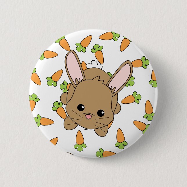 Chapa Redonda De 5 Cm Cute Lil' Bunny (Anverso)