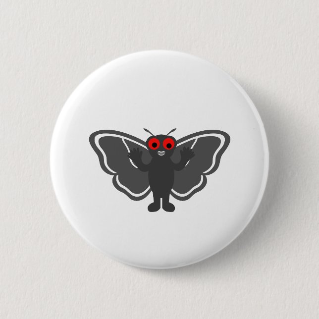 Chapa Redonda De 5 Cm Cute Mothman (Anverso)