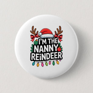 Chapa Redonda De 5 Cm Cute Nanny Reno C Navidad Familia Pareo Holi
