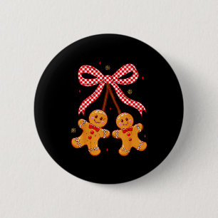 Chapa Redonda De 5 Cm Cute Navidad Pan de Jengibre Cerezas Coquette Navi