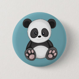 Chapa Redonda De 5 Cm Cute Panda