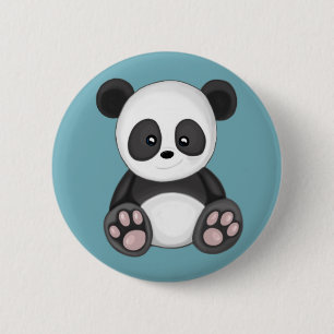 Chapa Redonda De 5 Cm Cute Panda