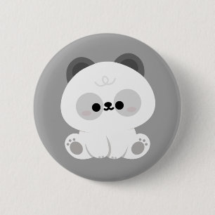 Chapa Redonda De 5 Cm Cute Panda